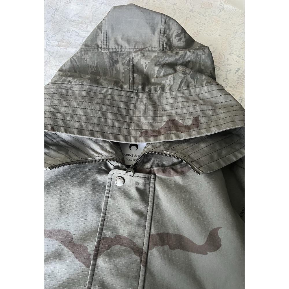 MARINE SERRÉ G/L Regenerate Cropped Camo Bomber Jacket Men's Size M / 48 Gray - Picture 10 of 15
